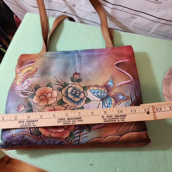 Hand Painted Collector Purse ANUSCHKA Leather - Picture 6 of 16